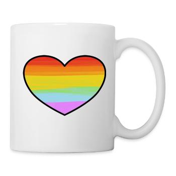 Rainbow Pride Heart - Mug - white - Right