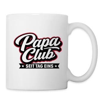 Papa Club seit Tag Eins stolze Vaterliebe - Tasse - Weiß - Rechts