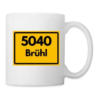ALTE POSTLEITZAHL PLZ RETRO 5040 BRÜHL - Tasse - Weiß - Rechts