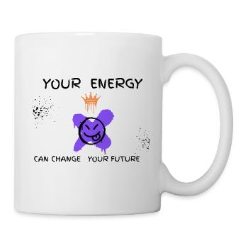 Crown Graffiti Purple  - Mug blanc - blanc - Droite
