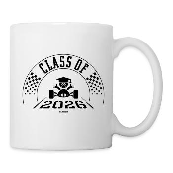 Class Of 2026 (Abschlussklasse Zieleinfahrt Black) - Tasse - Weiß - Rechts