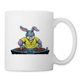 Heavy Metal Osterhase Rocker Ostern Hardcore Hase - Tasse - Weiß - Rechts