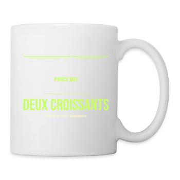 42 Ans: Deux Croissants Humour - Mug blanc - blanc - Droite