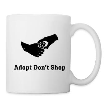 Adopt Dont Shop Pfote Faust Check - Tasse - Weiß - Rechts