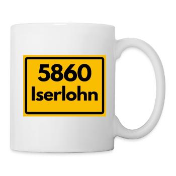 ALTE POSTLEITZAHL PLZ RETRO 5860 ISERLOHN - Tasse - Weiß - Rechts