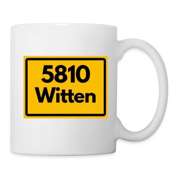 ALTE POSTLEITZAHL PLZ RETRO 5810 WITTEN - Tasse - Weiß - Rechts