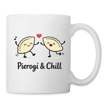 Pierogi & Chill: Lustige tanzende Piroggen Polska - Tasse - Weiß - Rechts