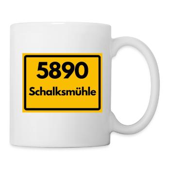 ALTE POSTLEITZAHL PLZ RETRO 5890 SCHALKSMÜHLE - Tasse - Weiß - Rechts
