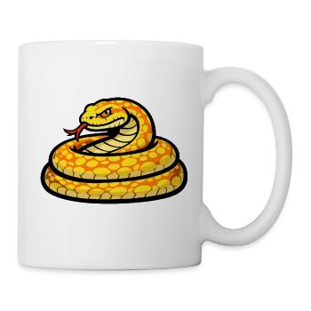 Sonnige Schlange Neon Muster - Tasse - Weiß - Rechts