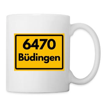 ALTE POSTLEITZAHL PLZ RETRO 6470 BÜDINGEN - Tasse - Weiß - Rechts