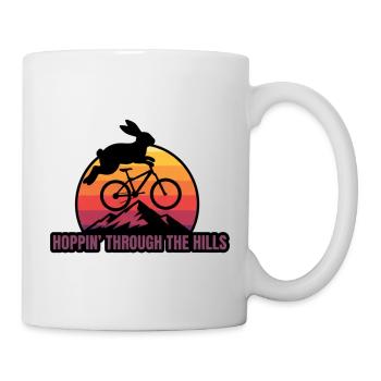 Hoppin' Through Hills Retro Rabbit Bike - Tasse - Weiß - Rechts