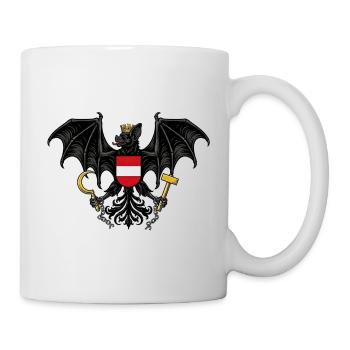 Austria Coat of Arms Bat - Funny Design - Mug - white - Right