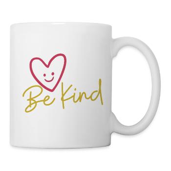 Be Kind T-Shirt | Inspirational Quote Tee - Mug - white - Right