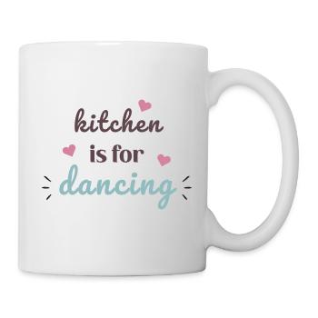 Kitchen Is For Dancing Cute Cooking Quote Design - Mug - white - Right