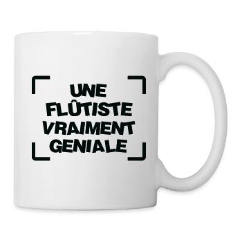 Une flûtiste vraiment géniale humour musique - Mug blanc - blanc - Droite