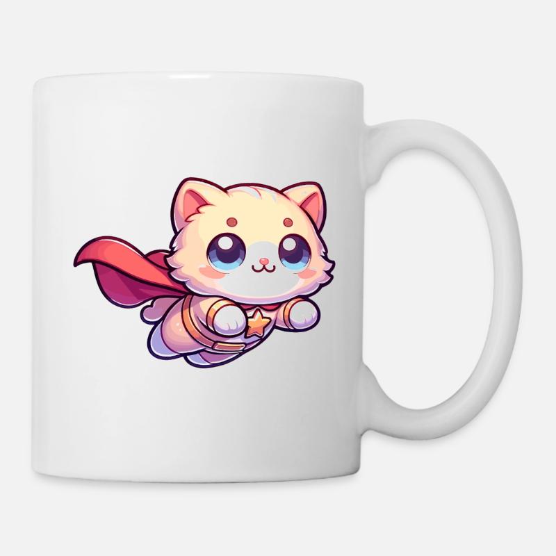 Superhero Cat Kitten Hero Kitty - Mug - white