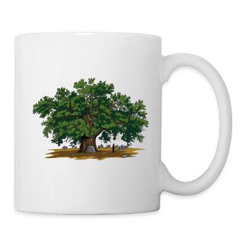 Eiche - Tasse - Weiß - Rechts