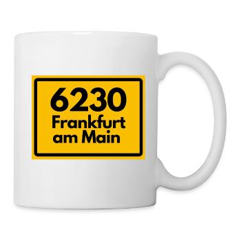 ALTE POSTLEITZAHL PLZ RETRO 6230 FRANKFURT AM MAIN - Tasse - Weiß - Rechts
