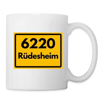 ALTE POSTLEITZAHL PLZ RETRO 6220 RÜDESHEIM HEIMAT - Tasse - Weiß - Rechts