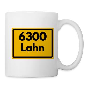 ALTE POSTLEITZAHL PLZ RETRO 6300 LAHN HEIMATSTOLZ  - Tasse - Weiß - Rechts