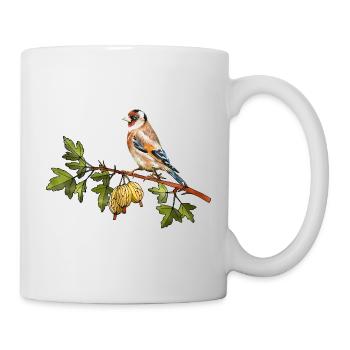 Bunter Vogel - Tasse - Weiß - Rechts