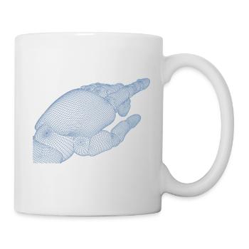Geometric Hand Silhouette with Fractals - Mug - white - Right