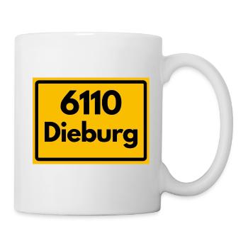 ALTE POSTLEITZAHL PLZ RETRO 6110 DIEBURG HEIMAT - Tasse - Weiß - Rechts