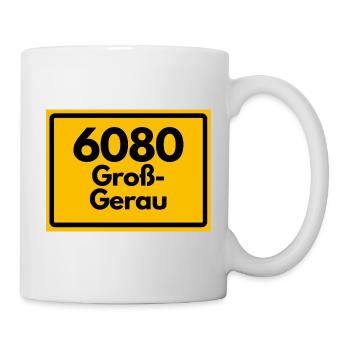 ALTE POSTLEITZAHL PLZ RETRO 6080 GROSS GERAU  - Tasse - Weiß - Rechts