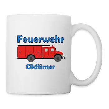 Feuerwehr Oldtimer  - Tasse - Weiß - Rechts