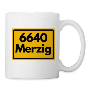 ALTE POSTLEITZAHL PLZ RETRO 6640 MERZIG HEIMAT - Tasse - Weiß - Rechts