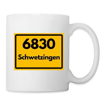 ALTE POSTLEITZAHL PLZ RETRO 6830 SCHWETZINGEN  - Tasse - Weiß - Rechts