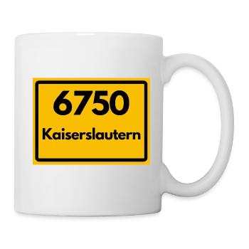 ALTE POSTLEITZAHL PLZ RETRO 6750 KAISERSLAUTERN  - Tasse - Weiß - Rechts