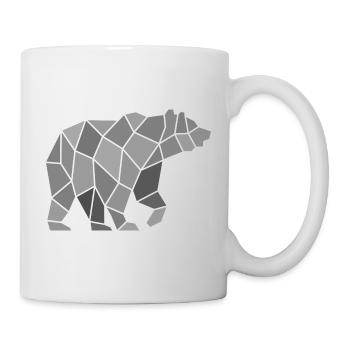 Ours géométrique à partir de fragments de mosaïque - Mug blanc - blanc - Droite