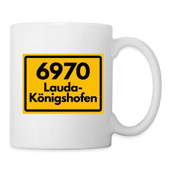ALTE POSTLEITZAHL PLZ 6970 LAUDA KÖNIGSHOFEN - Tasse - Weiß - Rechts