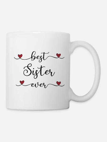 beste Schwester - Tasse - Weiß