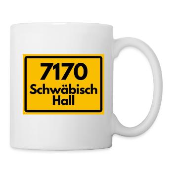 ALTE POSTLEITZAHL PLZ RETRO 7170 SCHWÄBISCH HALL - Tasse - Weiß - Rechts