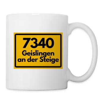 ALTE POSTLEITZAHL PLZ 7340 GEISLINGEN STEIGE RETRO - Tasse - Weiß - Rechts