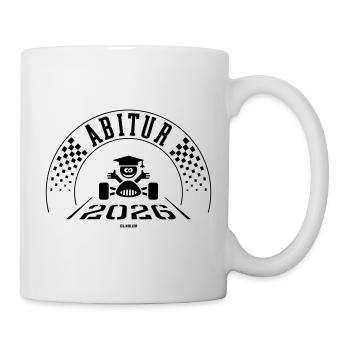 Abitur 2026 (Abiturient / Abi / Zieleinfahrt / B) - Tasse - Weiß - Rechts