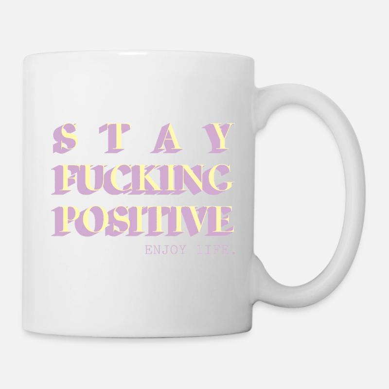 Reste positif, déclaration de faute de frappe - Mug blanc - blanc