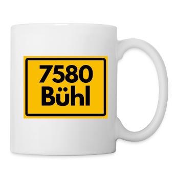 ALTE POSTLEITZAHL PLZ RETRO 7580 BÜHL HEIMATSTOLZ - Tasse - Weiß - Rechts