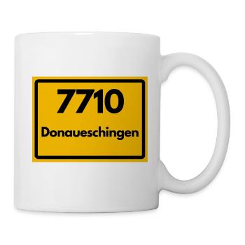 ALTE POSTLEITZAHL RETRO 7710 DONAUESCHINGEN HEIMAT - Tasse - Weiß - Rechts