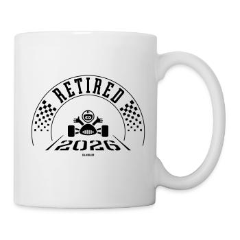 Im Ruhestand 2026 (Ruhestand / Ruhestand / Schwarz) - Tasse - Weiß - Rechts