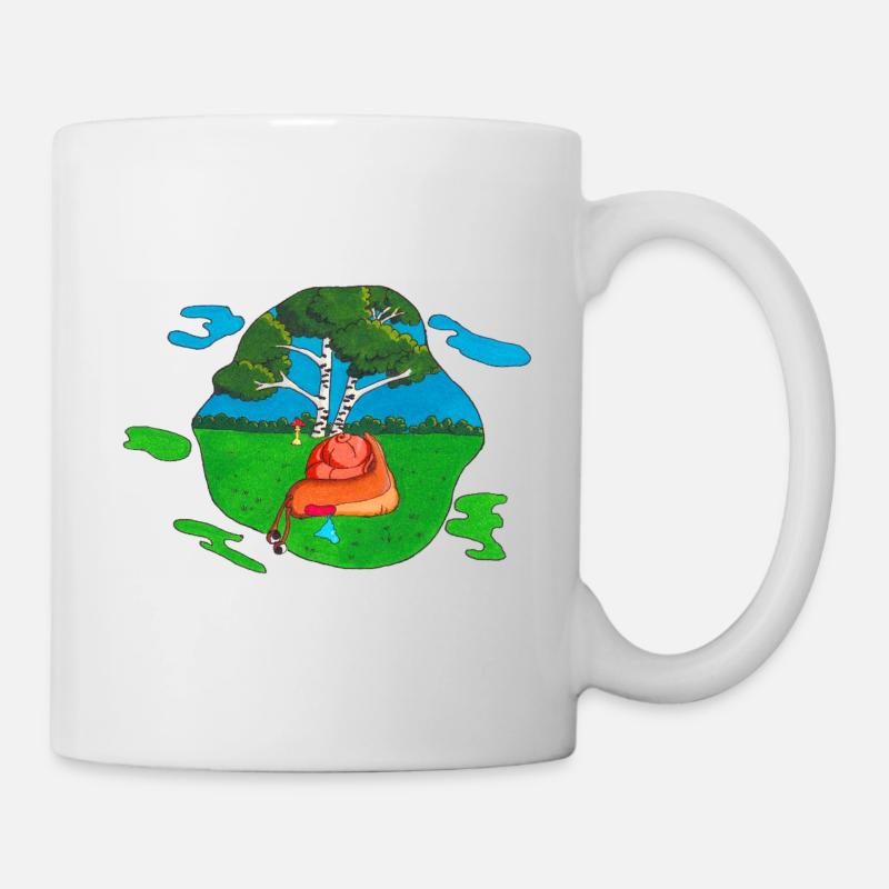 Champignon pour le dos - Mug blanc - blanc