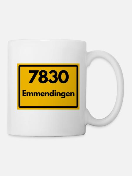 ALTE POSTLEITZAHL PLZ RETRO 7830 EMMENDINGEN  - Tasse - Weiß