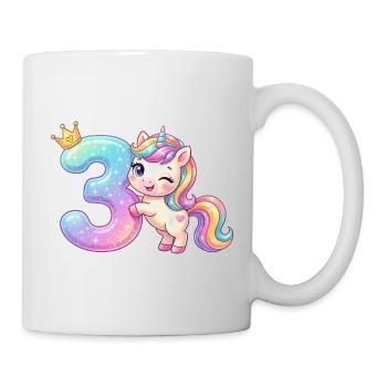 J’ai 3 ans de fille licorne Kawaii - Mug blanc - blanc - Droite