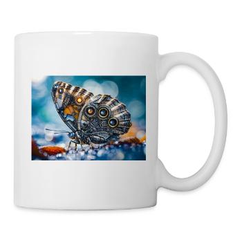 Robotik-Schmetterling - Tasse - Weiß - Rechts