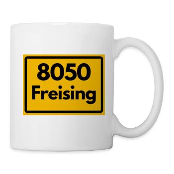 ALTE POSTLEITZAHL PLZ RETRO 8050 FREISING HEIMAT - Tasse - Weiß - Rechts