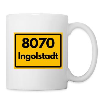 ALTE POSTLEITZAHL PLZ RETRO 8070 INGOLSTADT HEIMAT - Tasse - Weiß - Rechts