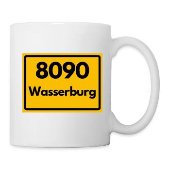 ALTE POSTLEITZAHL PLZ RETRO 8090 WASSERBURG HEIMAT - Tasse - Weiß - Rechts