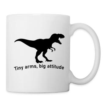 Kleine Hände großes Ego großer Dinosaurier T-Rex - Tasse - Weiß - Rechts